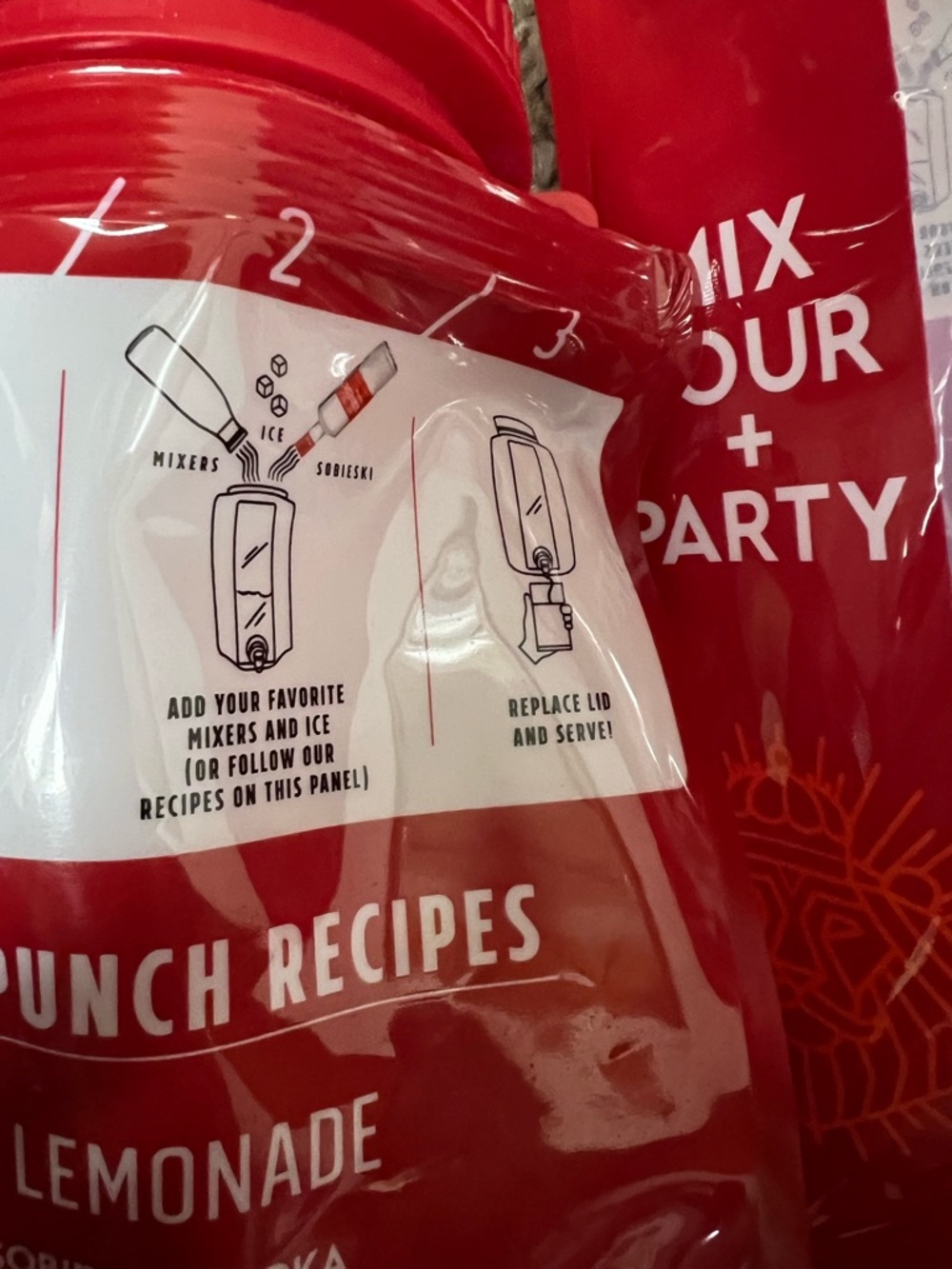 New 3 Red Portable Pour Spout Pouch - Reusable Party Drink Dispenser - Picture 9 of 9